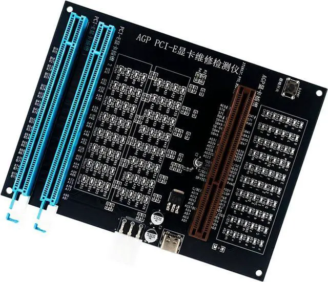 Main image of Computer for Testing Faulty GPUs on AGP and PCIE 16X Slots with Visual Indicators AGP PCIE Diagnostic Card
