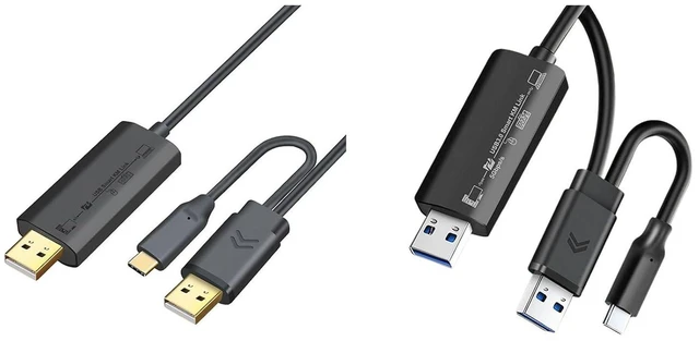Alt view image 7 of 7 - Plugs Play USB Cable USB2.0 / USB3.0 Type C for Instantly Data Exchange Computer to Computer Not Need Driver Easy to Use Cable