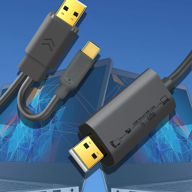 Alt view image 6 of 7 - Plugs Play USB Cable USB2.0 / USB3.0 Type C for Instantly Data Exchange Computer to Computer Not Need Driver Easy to Use Cable