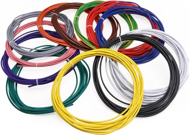 Alt view image 3 of 5 - Electrical Wire,Trunking Solid UL1015 Copper Tinned Electrical Wire 8AWG 24AWG Flexible Stranded PVC Cable 6 Colors Available Connector Loom (Color : Red, Size : 1 Meter 16 AWG)(Green,1 Meter 8 AWG)