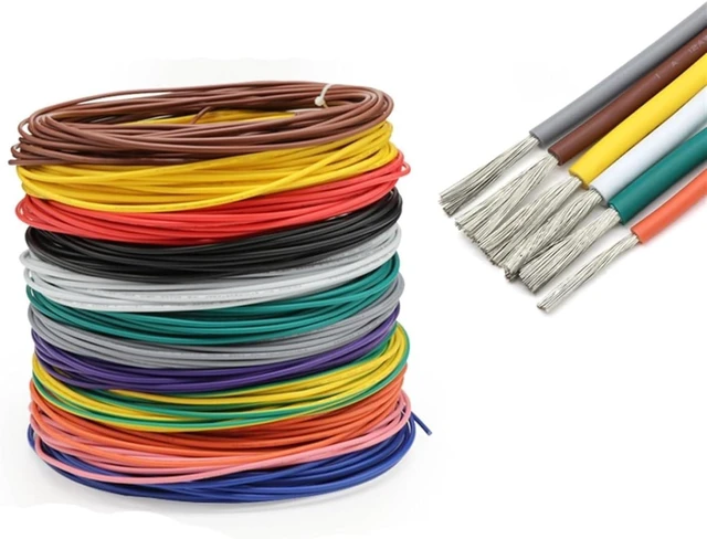Alt view image 5 of 5 - Electrical Wire,Trunking Solid UL1015 Copper Tinned Electrical Wire 8AWG 24AWG Flexible Stranded PVC Cable 6 Colors Available Connector Loom (Color : Red, Size : 1 Meter 16 AWG)(Green,1 Meter 8 AWG)