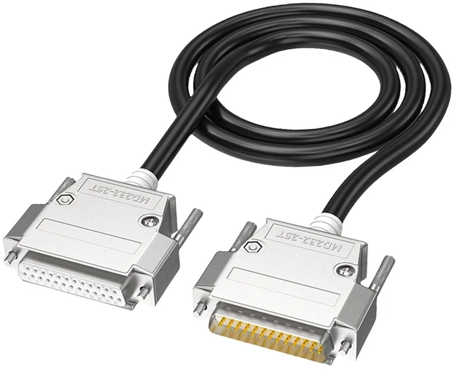 Main image of DB25 Male Female Extension Cable 26AWG 25Pin Double Shielded Wire High Resistance PVC Black Various Length