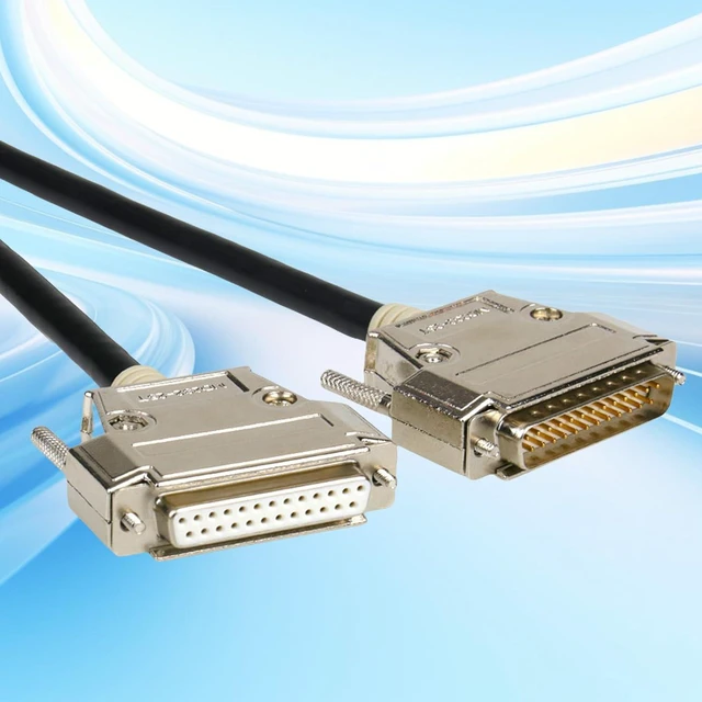 Alt view image 6 of 7 - DB25 Male Female Extension Cable 26AWG 25Pin Double Shielded Wire High Resistance PVC Black Various Length