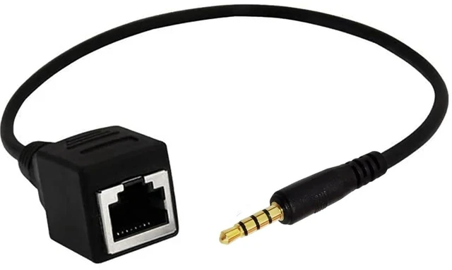 Alt view image 3 of 6 - 20CM Network Interface RJ45 Female to 3.5mm Jack Male Female Cable with Microphone for Singing Table KTV Touch Screen Products(Male and Female)