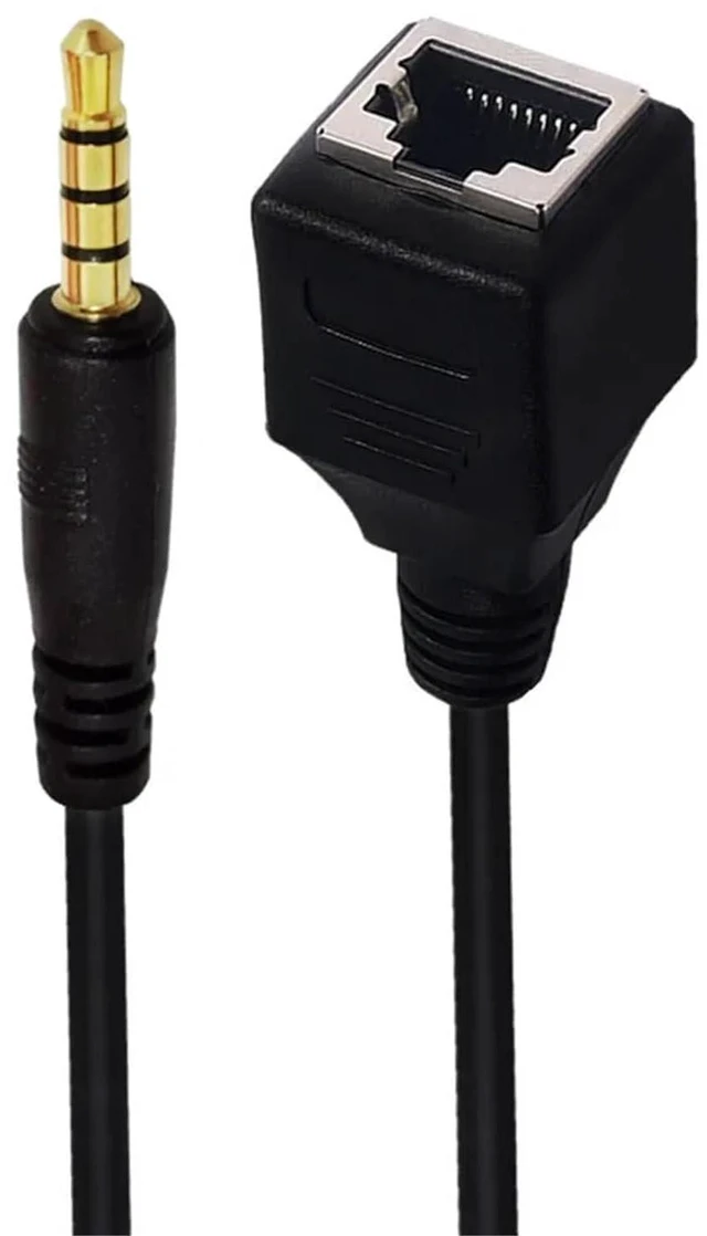 Alt view image 4 of 6 - 20CM Network Interface RJ45 Female to 3.5mm Jack Male Female Cable with Microphone for Singing Table KTV Touch Screen Products(Male and Female)