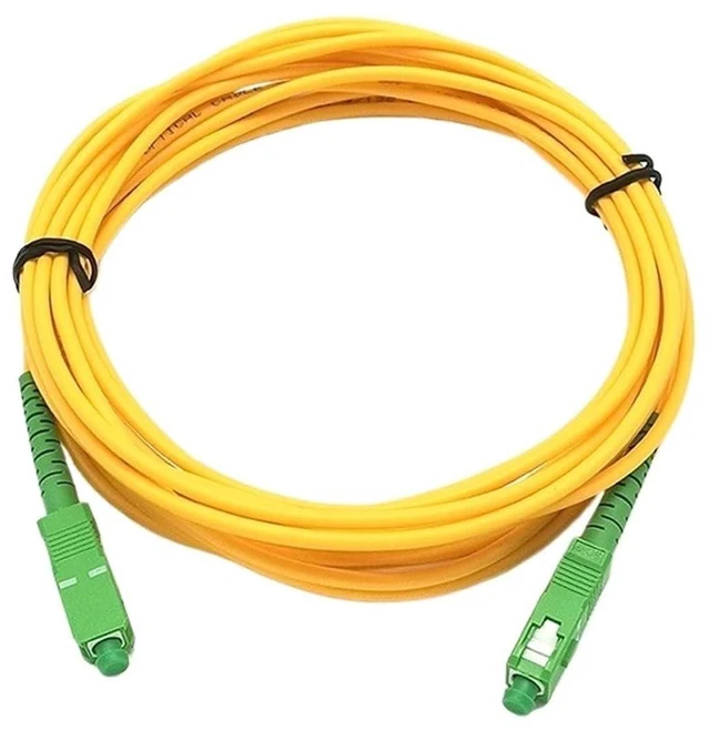 Alt view image 2 of 6 - Fiber Patch Cord SC/APC-SC/APC Single Mode 3.0mm FTTH Fiber Optic Cable for Jumper Cable 2M 3M 5M 15M Optical Fiber(Yellow 15M)