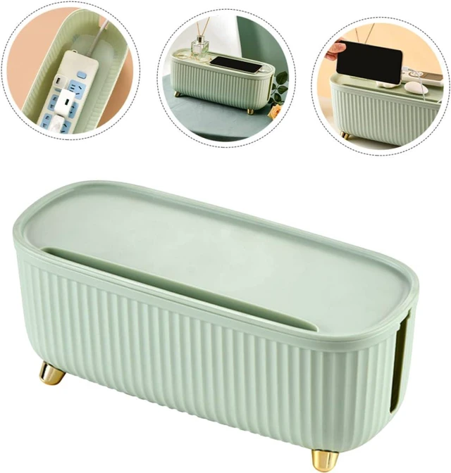 Alt view image 3 of 7 - Homoyoyo Cable Management Box Storage for Power Strips and Adapters Abs Material Large Capacity with Lid