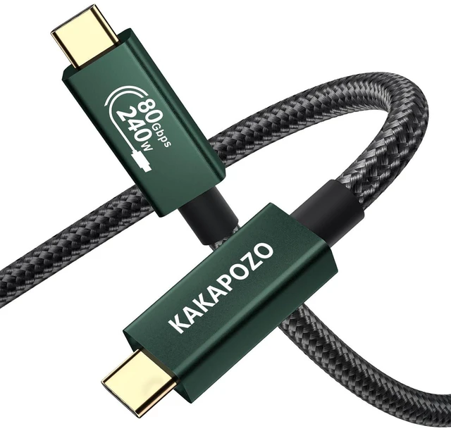 Main image of USB 4 Cable for Thunderbolt 5 Cable 6.6ft, 120Gbps Dynamic Data Transfer, 240W Fast Charging, 16K/Dual 8K/4K Video Display for Monitor, Compatible with MacBook, iPhone 17/16, eGPU, SSD & Dock