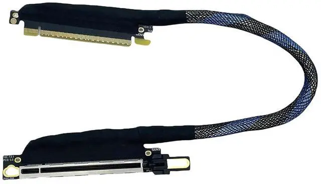 Main image of Advanced PCIE 5.0 X16 Extender Extension Cable with Gold Plated Connectors and Metal Shielding Optional Length