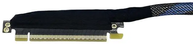 Alt view image 4 of 7 - Advanced PCIE 5.0 X16 Extender Extension Cable with Gold Plated Connectors and Metal Shielding Optional Length