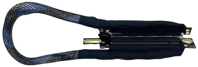 Alt view image 6 of 7 - Advanced PCIE 5.0 X16 Extender Extension Cable with Gold Plated Connectors and Metal Shielding Optional Length