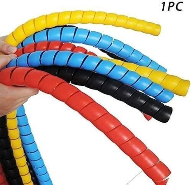 Alt view image 5 of 5 - Cable Tidy Sleeve,Cable Management,500CM 8mm to 50mm Spiral Wrap Sleeving Tube Flame Retardant Cable Protective Sleeve Band Winding Pipe Wire Sleeves(Red,50mm)