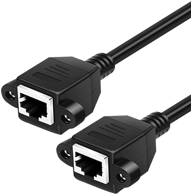 Main image of Industrial Shielded RJ45 Ethernet Cable - Ultra Flexible, Double Shielding for High-Speed Network Extension (Black Cat6A 2F Ear,25Meters)