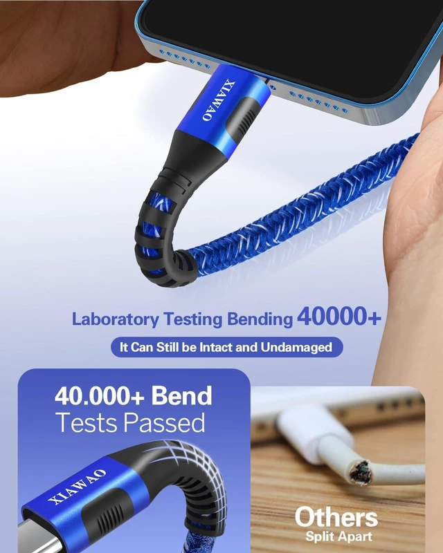 Alt view image 4 of 7 - XIAWAO USB A to USB C Cable (3ft 5-Pack) 3A Fast Charging for Samsung Galaxy S24 S23 S22 S21 S20, A55 A54 A51 A50 A35 A25, Note 20 10, for iPhone 16/15 Pro Max Plus