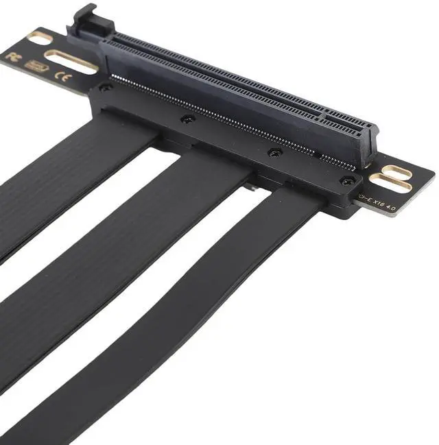 Alt view image 5 of 7 - PCI E 4.0 X16 High Speed Flexible Extender Card, PCI Express 4.0 X16 GPU Riser Cable with Cable Protector for RTX 4090 Ti 8900 XT Gaming AI Applications (30cm)