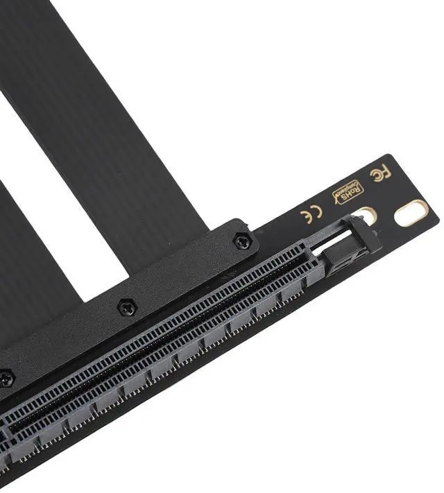 Alt view image 6 of 7 - PCI E 4.0 X16 High Speed Flexible Extender Card, PCI Express 4.0 X16 GPU Riser Cable with Cable Protector for RTX 4090 Ti 8900 XT Gaming AI Applications (30cm)