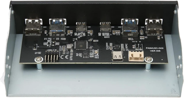 Alt view image 4 of 7 - USB3.1 Front Panel Adapter with GL3523 Chip, Speed 5Gbps, 6 Ports, 19PIN to Type C, Iron Material, Installation for Desktop Computers