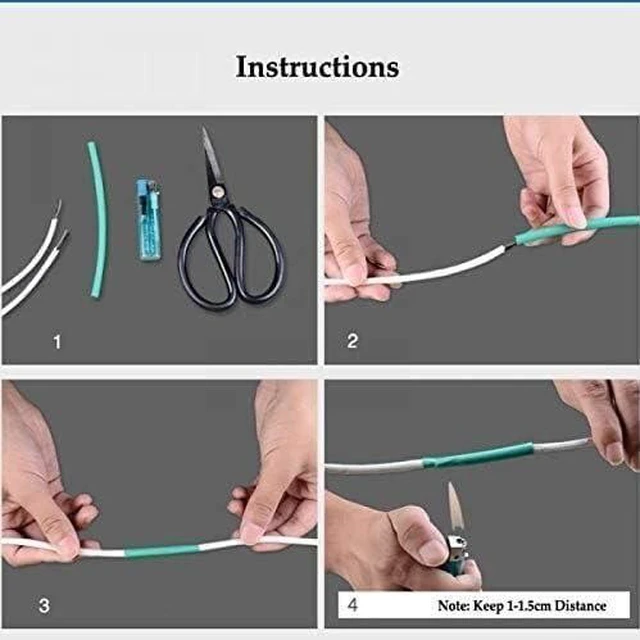 Alt view image 4 of 7 - Cable Tidy Sleeve,Cable Management,2:1 Shrinkage Ratio Black 0.6mm to 180mm Heat Shrink Tube Heatshrink Tubing Wire Sleeving Wrap Kits(9mm 10Meters)