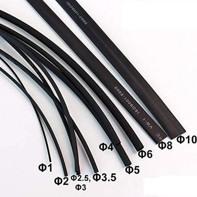 Alt view image 5 of 6 - Cable Tidy Sleeve,Cable Management,5 Meter Black 3mm to 20mm Heat Shrink Tube Heatshrink Tubing Wire Sleeving Wrap Kits(18mm)