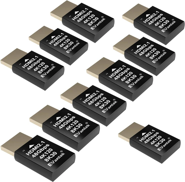 Main image of 4K 120Hz HDMI 2.1 Dummy Plug High-Resolution Virtual Display Emulator for PC, VR Headsets & Cryptocurrency Mining | Supports 8K @30Hz, Headless Ghost Display Adapter-10P