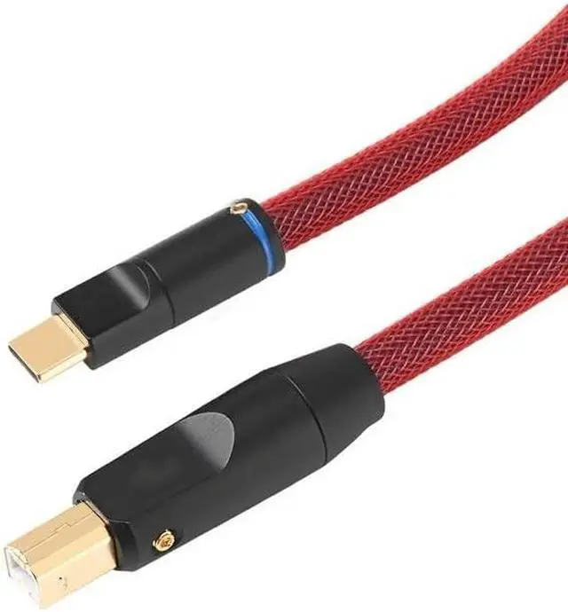 Alt view image 3 of 5 - 6N Pure Silver HiFi Digital Audio for Computer Sound Card USB Cable(Type C-B,0.75m)