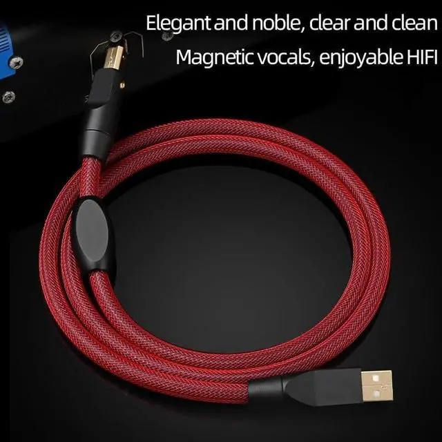 Alt view image 5 of 5 - 6N Pure Silver HiFi Digital Audio for Computer Sound Card USB Cable(Type C-B,0.75m)