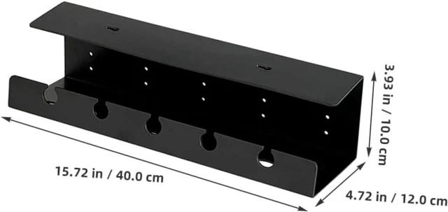 Alt view image 2 of 7 - DOITOOL 2pcs Under Desk Cable Management Organizer Tray with Multiple Slots and Large Capacity for Office