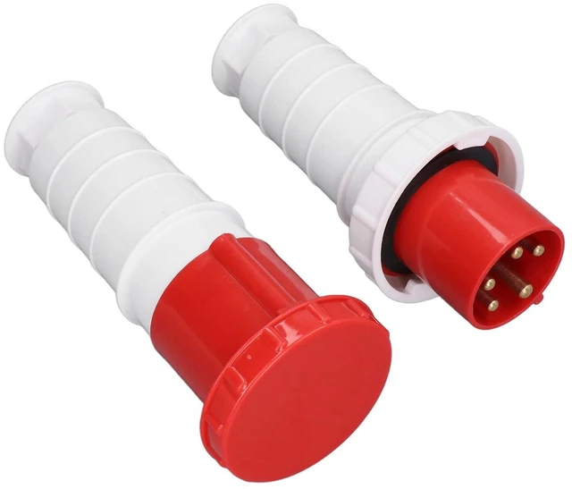 Alt view image 3 of 7 - 3 Phase 5 Core Waterproof Plug Socket Electric Industrial Aviation Connector 380V415V 63A 3PN Plus E IP67 for Industry