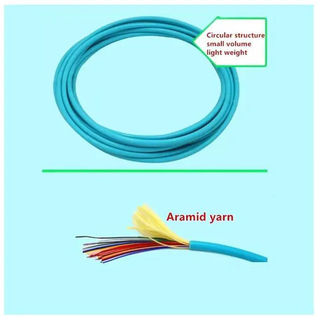 Alt view image 4 of 4 - OM3 Multimode Indoor Optical Cable, 6-core 8-core 48 Core 24 Core 144 Core, Single Tube, Bundle, Multimode Fiber Optic Cable(Customized Length)