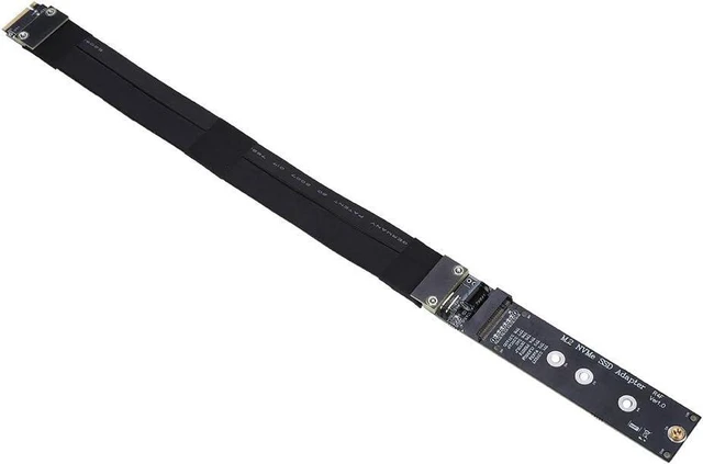 Alt view image 2 of 6 - 20cm M.2 NVMe SSD Extension Cable, PCI E 3.0 x4 Full Speed, 32Gbps Transmission, for Laptops External NVMe Slot Extension