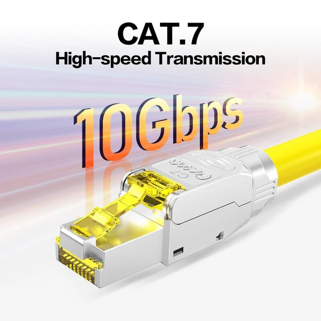 Alt view image 3 of 7 - CAT7 RJ45 Connector Tool-Free Shielded CAT7 Connector Toolless for 23 to 26 AWG Network Cable(6pcs)