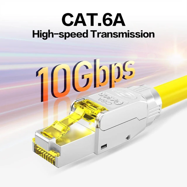 Alt view image 3 of 7 - CAT6A RJ45 Connector Tool-Free Shielded CAT6A Connector Toolless for 23 to 26 AWG Network Cable(6pcs)