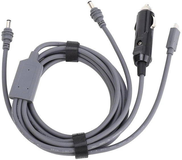 Alt view image 3 of 7 - Satellite Cable for Mini, Copper Conductor DC Type C 12V 24V to DC Water Proof Cable 15m 49.2FT 3 in 1, IP68, with Stable Power Transfer, Suitable for Home, Office, Car, and