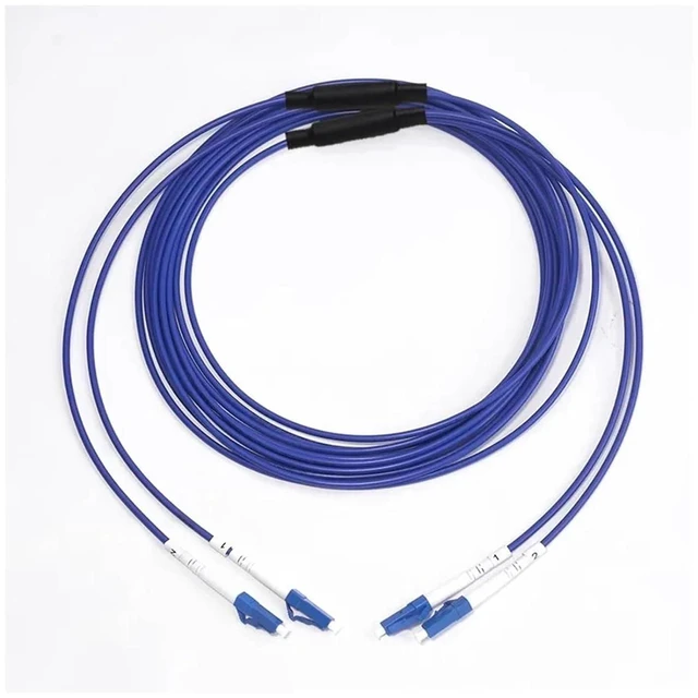 Alt view image 4 of 4 - Armored Optical Fiber Cable,FTTH, SC,LC,FC,Single Mode,1 Core,2 Cores,Simplex,Duplex,Fiber Optic Material,60m,70m,80m,100m,120m(SC 2-core 70m)