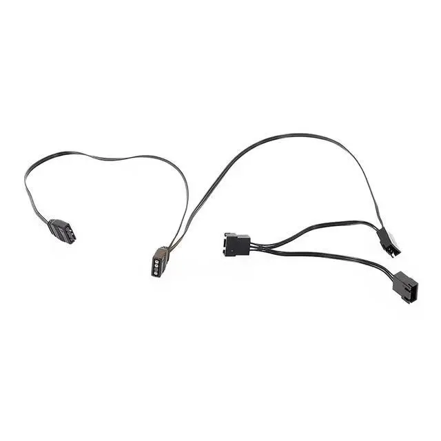 Alt view image 3 of 3 - Aer2 Fan RGB Adapter Cable 5v 3Pin Motherboard ARGB 1 to 3 Light Synchronization Cables