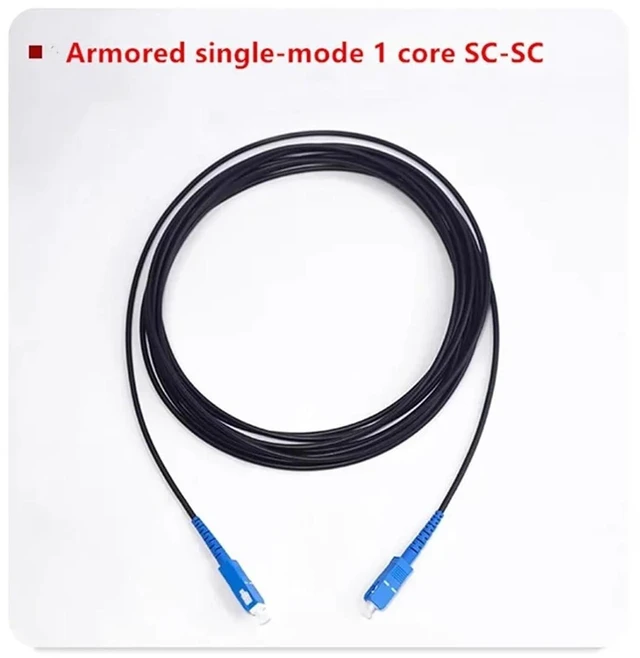 Alt view image 4 of 6 - Outdoor TPU Field Armored Fiber, Jumper, Single-Mode Single core,Soft, LC to SC-FC-ST,30M to 80M(SC-SC 50m)
