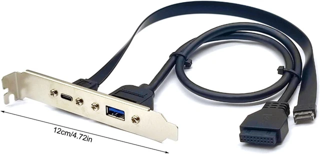 Alt view image 5 of 7 - USB3.2 Front Panel Header Type E To USB C Female Extension Cable High Speed Data Transmission And Power Supply