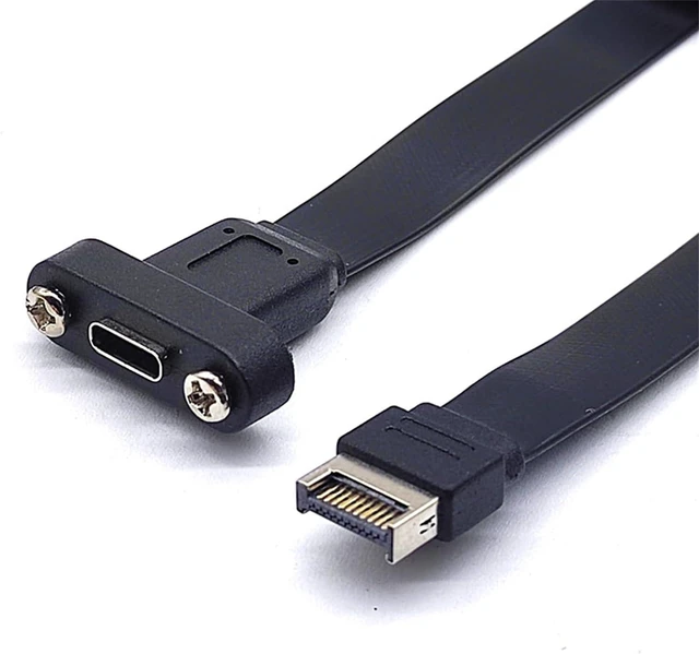 Alt view image 6 of 7 - USB3.2 Front Panel Header Type E To USB C Female Extension Cable High Speed Data Transmission And Power Supply