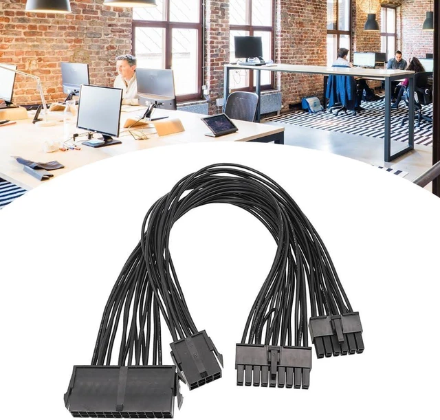 Alt view image 2 of 7 - Adapter Supply Cable Replacement For Z440 Z640 Server 24Pin To 18pin 8pin To 12pin