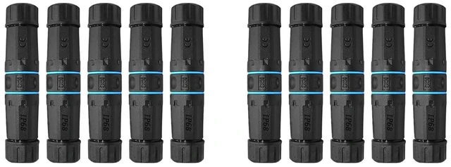 Main image of 10 Pcs RJ45 Connectors IP68 Waterproof Shielded (STP) Cat6 Ethernet LAN Cable Connector