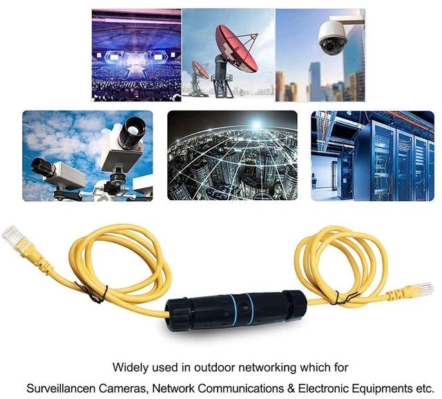 Alt view image 4 of 5 - 10 Pcs RJ45 Connectors IP68 Waterproof Shielded (STP) Cat6 Ethernet LAN Cable Connector
