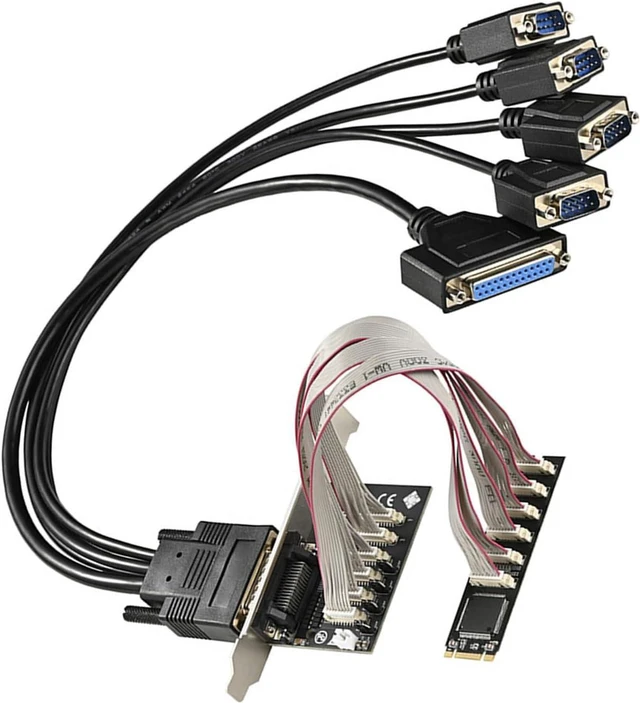 Alt view image 3 of 7 - M+B Key to 232 Adapter Card 4port Expansion Card 232 Controller Card WCH384 Chip