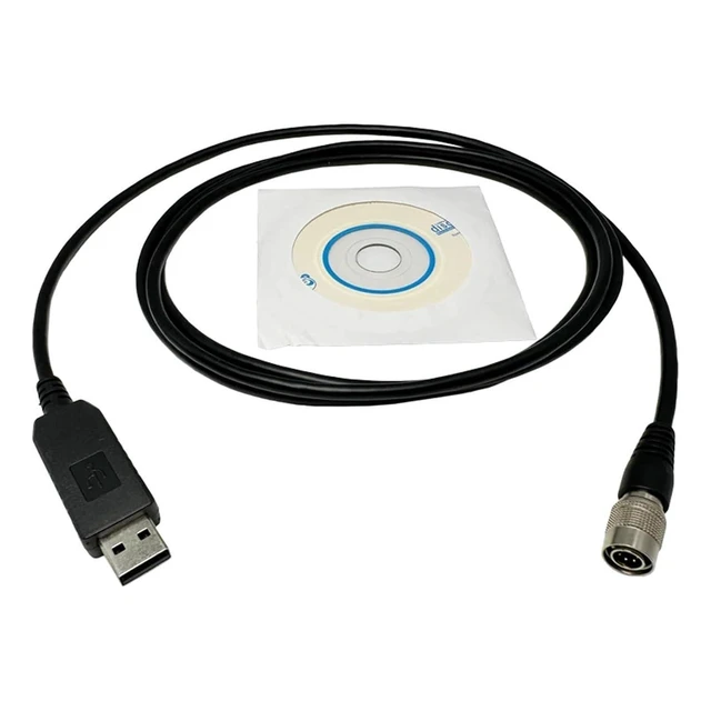 Alt view image 2 of 6 - Download data USB cable for total stations. 6-pin cable NPL 352 / DTM 522 / DTM 322 / DTM552 Win 7 Win 8 (10 pieces)