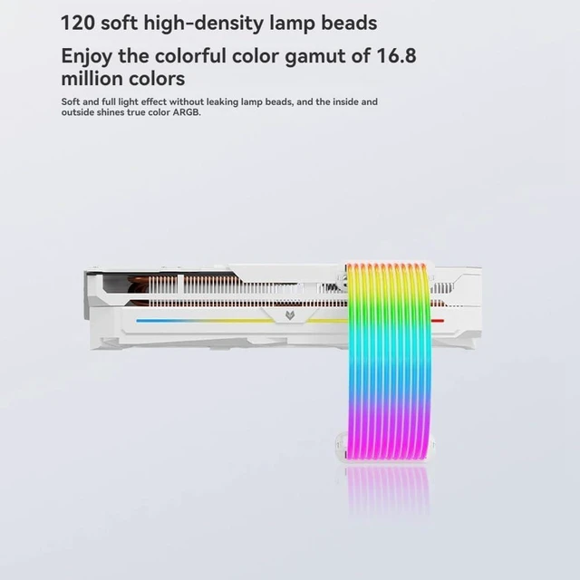 Alt view image 4 of 7 - 3X8Pin ARGB Graphics Card Power Supply Cable RGB Power Extension Cable RGB PSU Cable for 30XX 40XX Graphics Cards B
