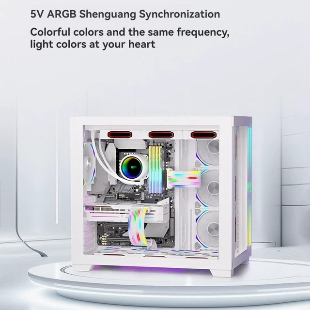 Alt view image 5 of 7 - 3X8Pin ARGB Graphics Card Power Supply Cable RGB Power Extension Cable RGB PSU Cable for 30XX 40XX Graphics Cards B