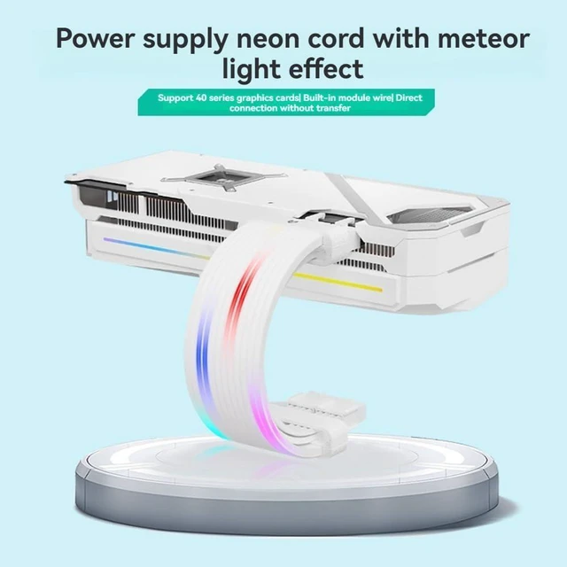 Alt view image 7 of 7 - 3X8Pin ARGB Graphics Card Power Supply Cable RGB Power Extension Cable RGB PSU Cable for 30XX 40XX Graphics Cards B