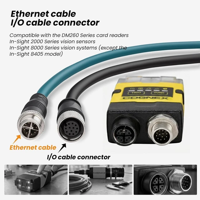 Alt view image 5 of 7 - M12 8 Position Male to Female Ethernet Cable X-Code Cat7e High Flex Sheild Waterproof Industrial Gigabit Ethernet Networks Cable for Congex Industrial Camera (8M)
