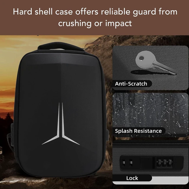 Alt view image 6 of 7 - Mini Travel Bag, Water Resistant Protective Breathable Storage Bag with USB Charging Port for Mini Dish Power Supply Cables Pipe Adapter, Outdoor Travel Bag