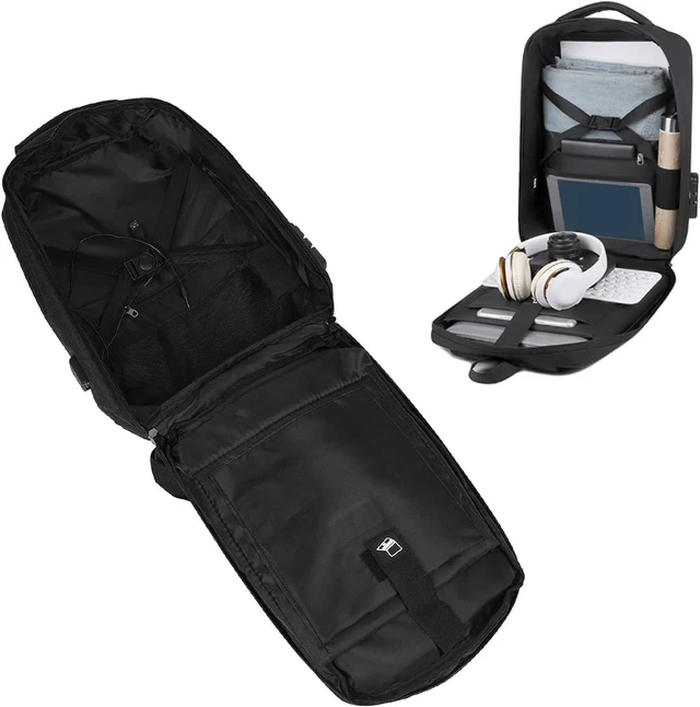 Alt view image 7 of 7 - Mini Travel Bag, Water Resistant Protective Breathable Storage Bag with USB Charging Port for Mini Dish Power Supply Cables Pipe Adapter, Outdoor Travel Bag