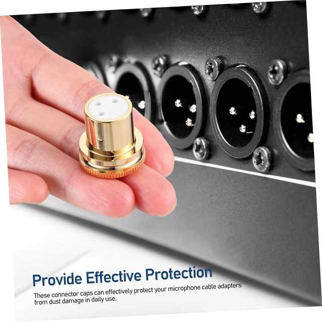 Alt view image 4 of 7 - 8pcs Female Dust Cap Cable End Protectors Connector Shielding for Microphone